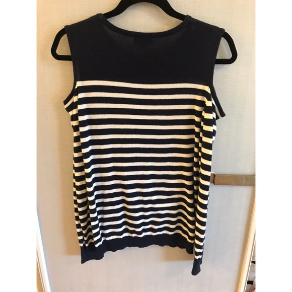 Cold-Shoulder Striped Sweater - Picture 2 of 2